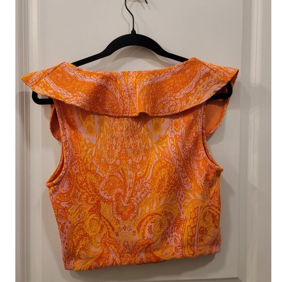 ZARA Paisley Knit Top - Picture 3 of 7